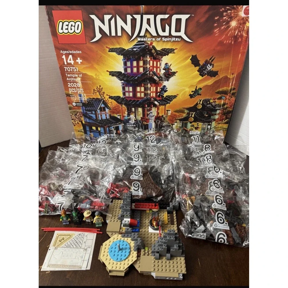 LEGO 70751 Temple of Airjitzu Retired Incomplete Set w/ Box No Manual